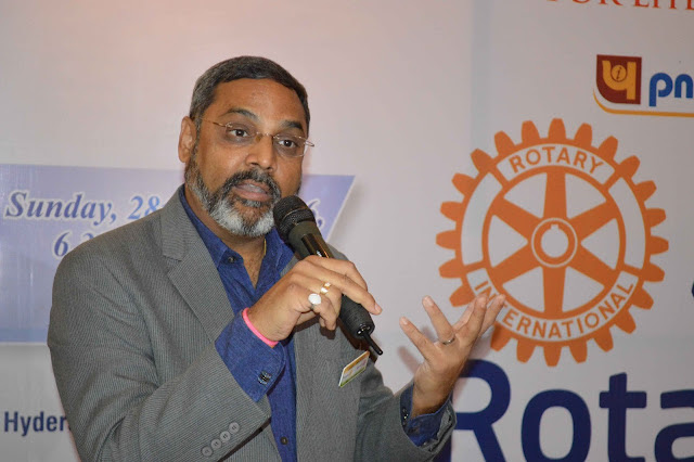 Rotathon, a 5 Kms walk, in its 3rd year will be held simultaneously across 50 towns in both telugu states as same time for same cause, involving 50,000 people walking to create awareness to make India literate country by 2019