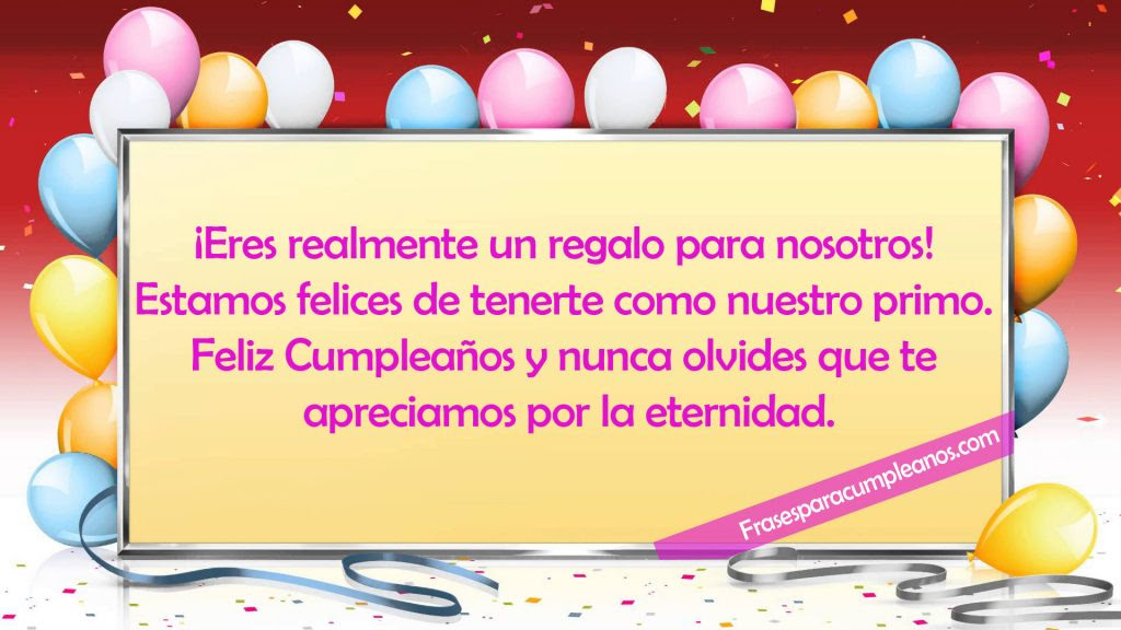 Frases de cumpleaños para mi PRIMO - FrasesCumpleaños