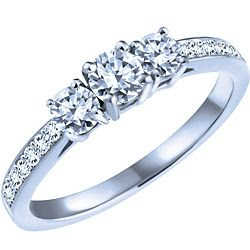 Ben Moss Jewellers 0.50 Carat TW, 10k White Gold Diamond Anniversary ...
