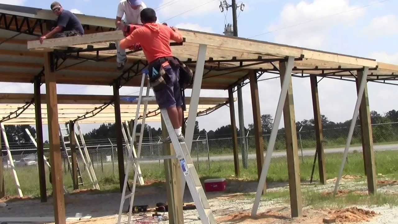 How To Install Lean To's On A 20x40 Steel Truss Pole Barn 