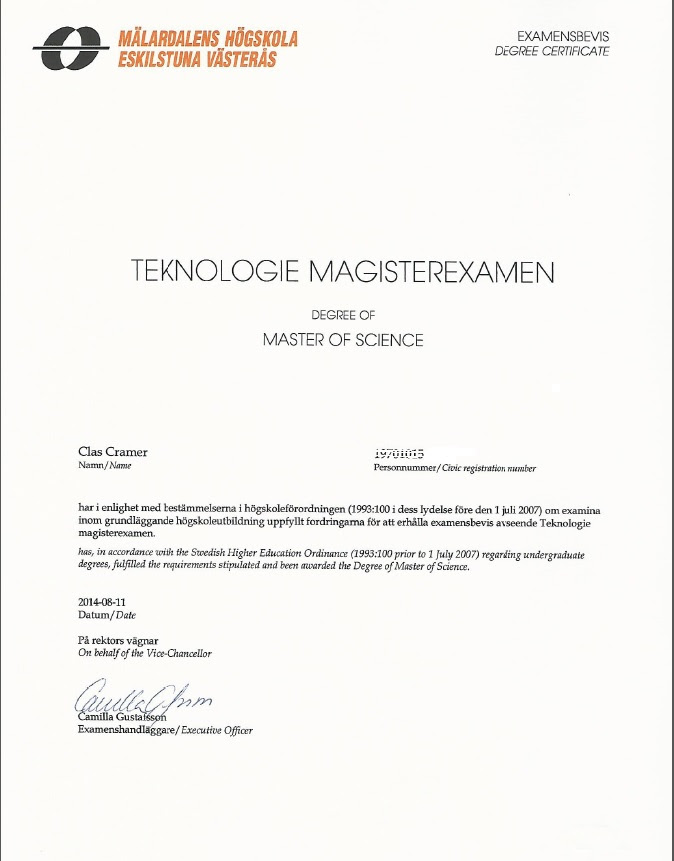 Här är en redovisning av några av våra certifikat och ...