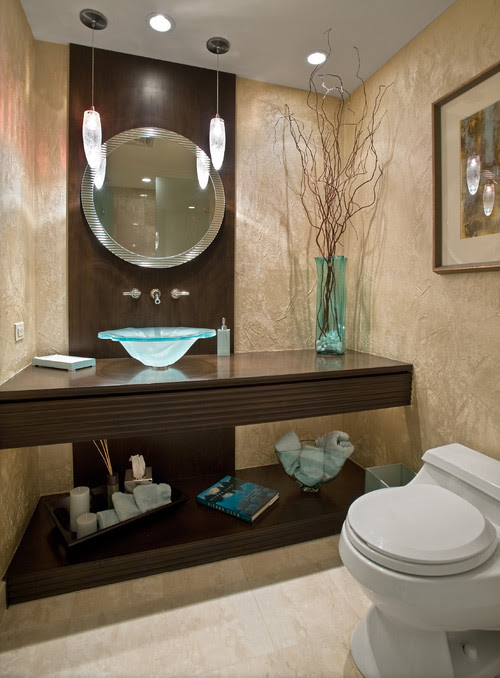 Modern/Contemporary Powder Room contemporary powder room