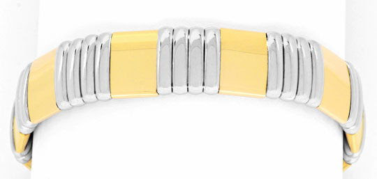 Originalfoto DESIGNER ARMSPANGE FLEXIBLER ARMREIF BICOLOR