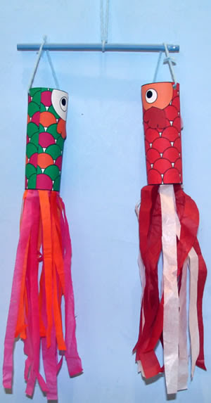 Koinobori Toilet Paper Roll Craft