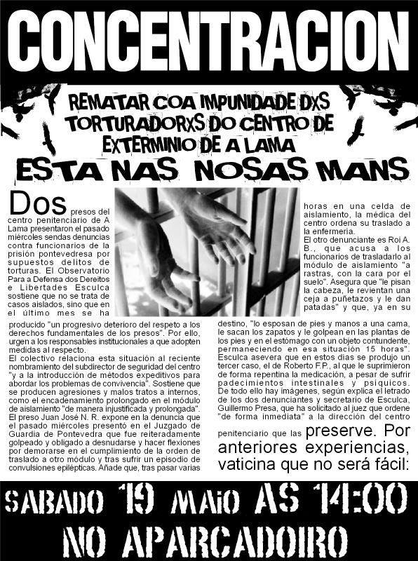 Concentración En La Cárcel De A Lama Contra Los Malos Tratos En Esta Prisión