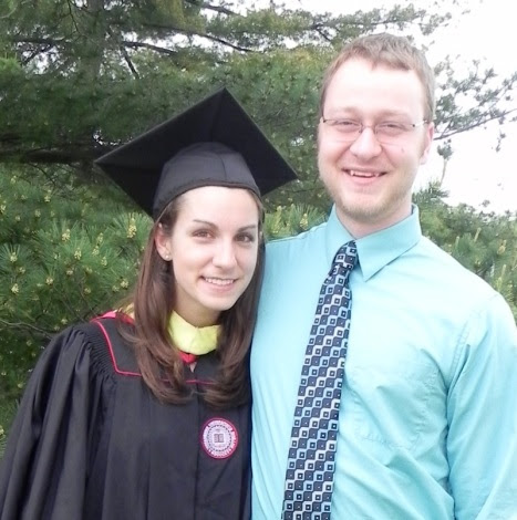 Sarah and Ben at her master's graduation, 2012