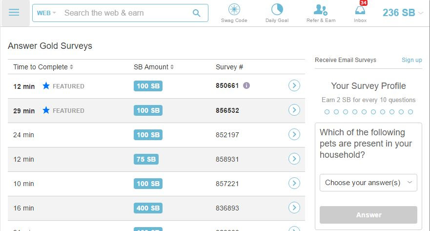 Swagbucks Review Legitimate Paid Survey Website Or Just