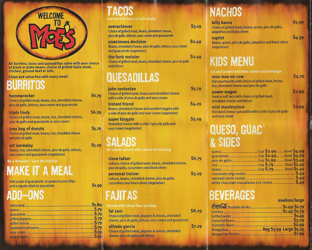 MOES SOUTHWEST GRILL MENU GRILL MENU DUNKIN DONUT MENU