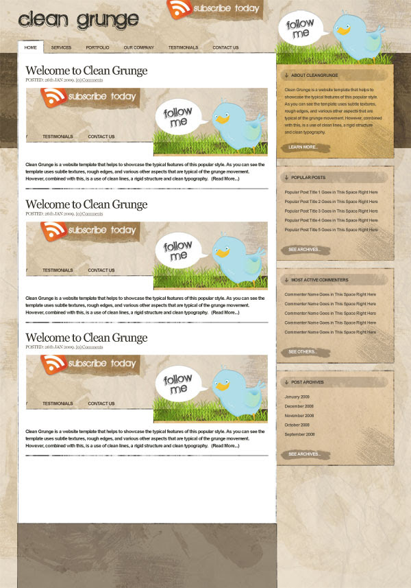 cleang25 Making the Clean Grunge Blog Design
