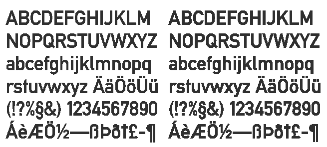 DIN 1451 alte Mittelschrift