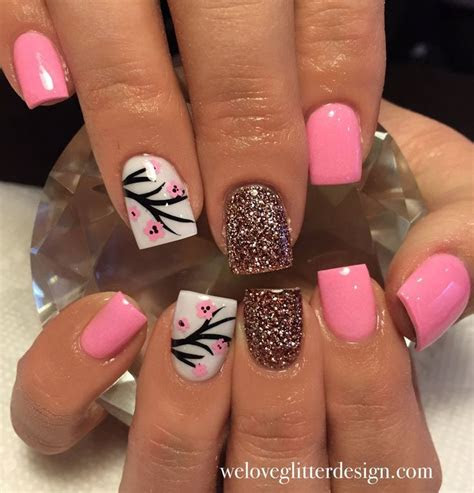 cherry blossom nail decal soft pink nails cherry