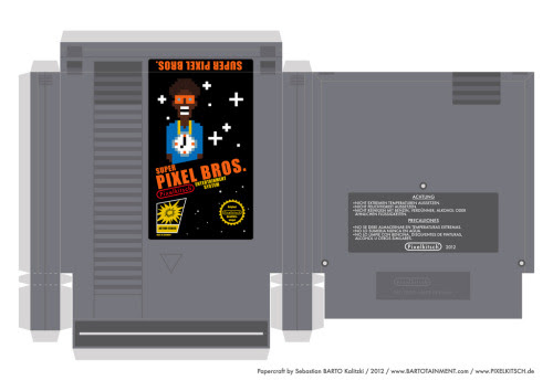 it8bit:

NES Cartridge Papercraft
Created by Bartotainment
