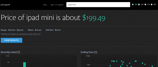 ThePriceGeek.com shows you the market price of product you searched.