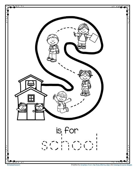 The tracing letter s worksheets pages include a huge variety including: letter s is for school trace and color printable free preschool