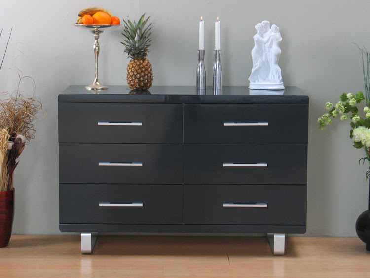Schubladen Kommode Sideboard Pisa Hochglanz Anthrazit Neu Ebay