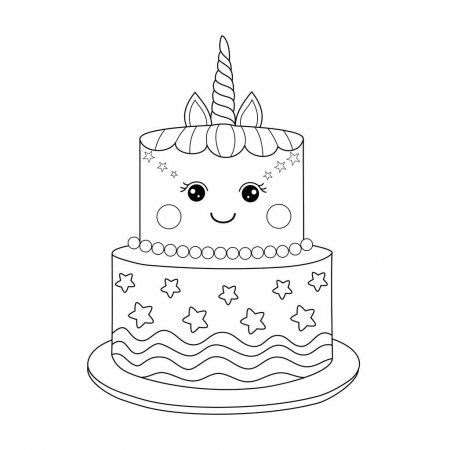 Coloring Unicorn Cake