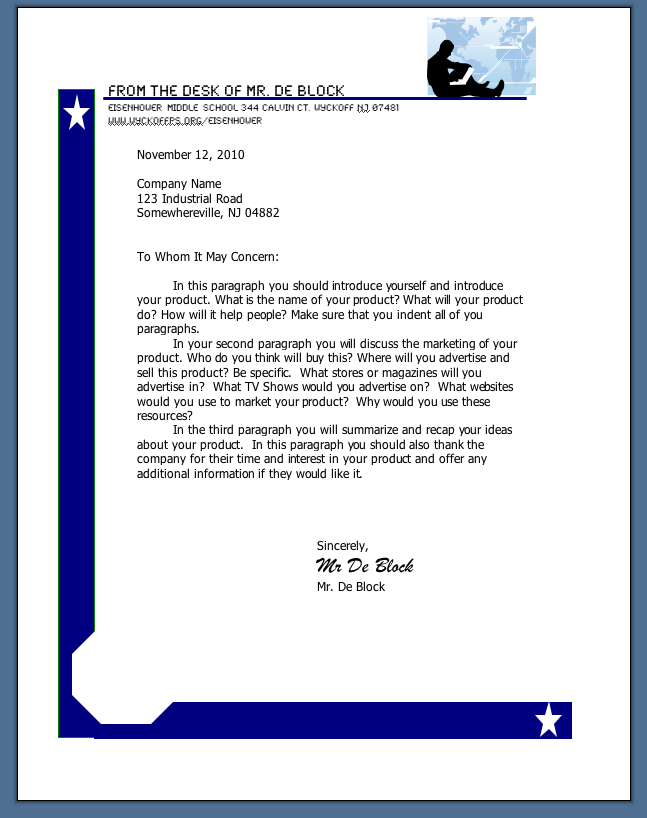 Sample Tech Letter