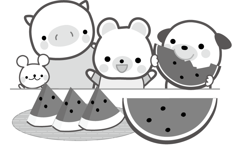 西瓜 すいか のイラスト 無料イラスト フリー素材