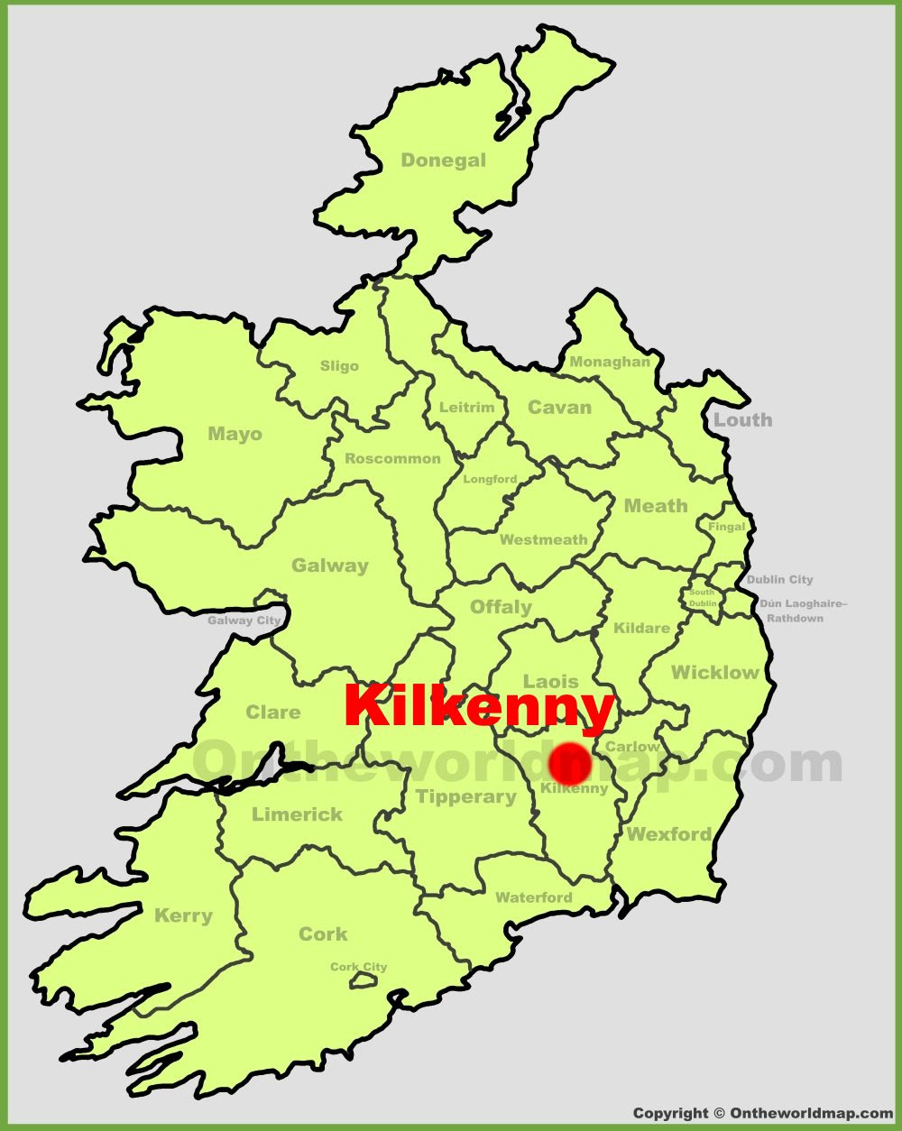 Where Is Kilkenny In Ireland Map Kilkenny location on the Ireland map