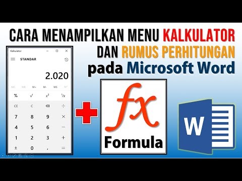 Cara Menampilkan Menu Kalkulator dan Formula di Word