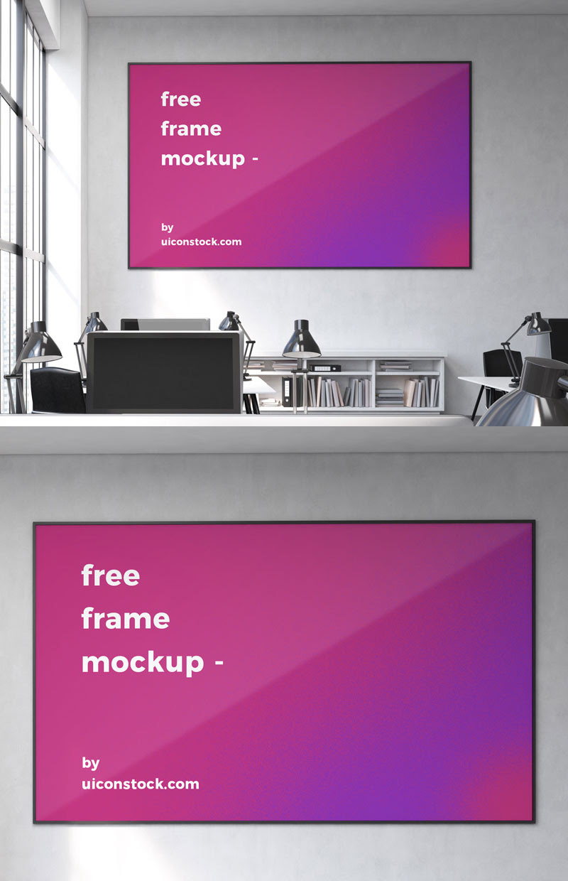 Download Free Office Frame Mockup 2018 - Mockup Planet