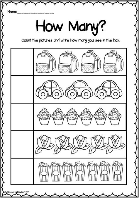  kindergarten counting to 10 math worksheets kindergarten worksheets