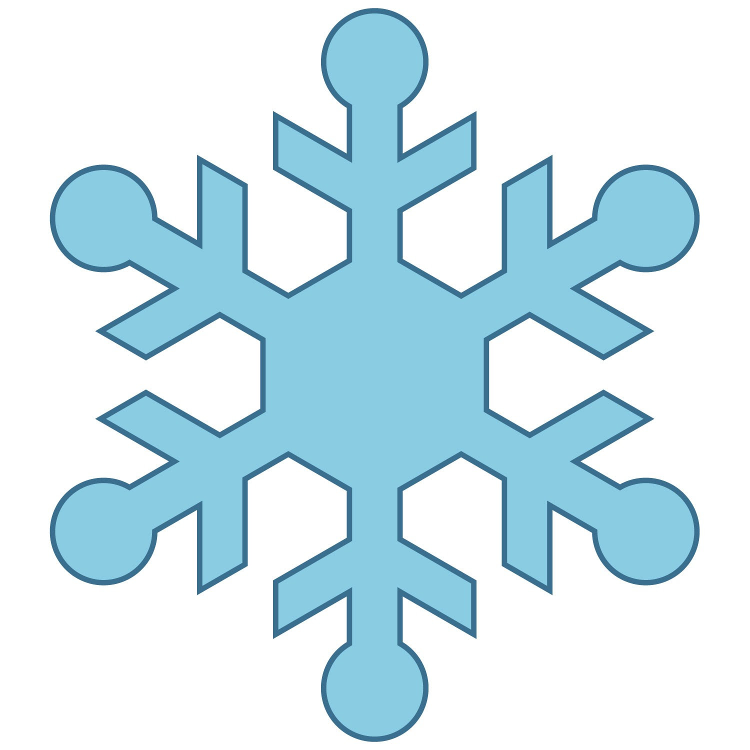 Blue Snowflakes Clipart - ClipArt Best