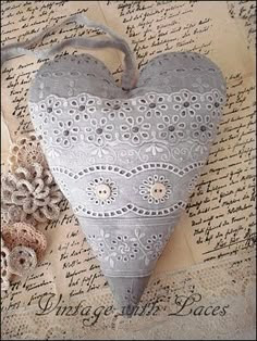 Gray Lace Heart