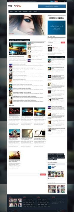 Soloris Magazine Blogger Template