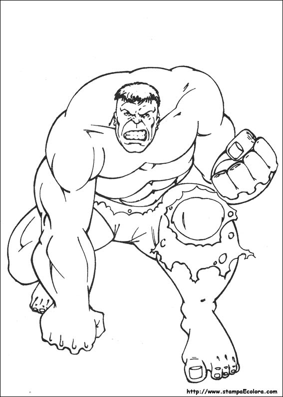 Disegni di Hulk da colorare