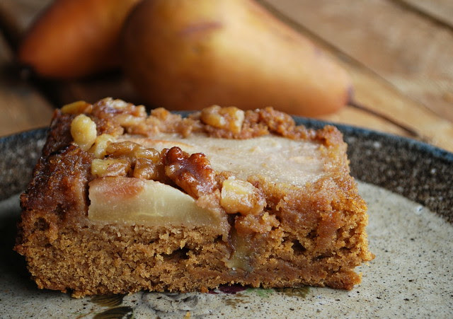 Spiced Pear Upside Down Cake