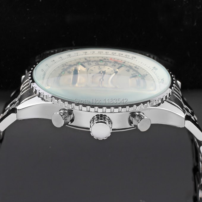Discount JARGAR JAG034M4S1 Automatic fashion dress wristwatch silver watch with stainless steel band for men hot selling free ship