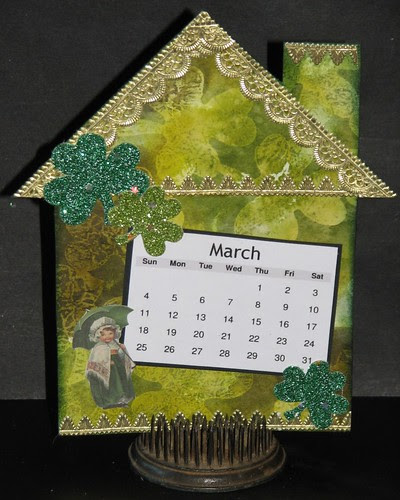 2012 Tech Calendar - March - Wax Paper Die Cut Resist 014