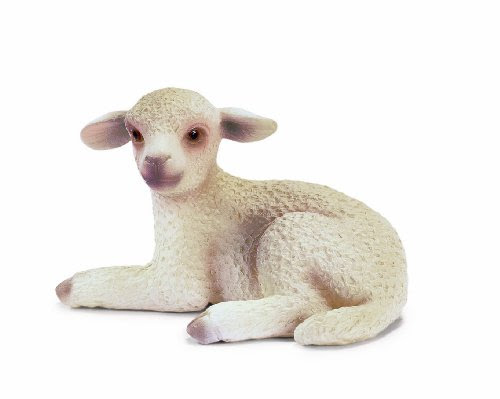 Schleich - 13284 - Figurine - Animaux - Agneau, Couché