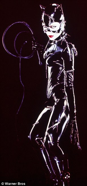 Purr-fect: Kim channeled Michelle Pfeiffer's 1992 version of Catwoman with good resulst