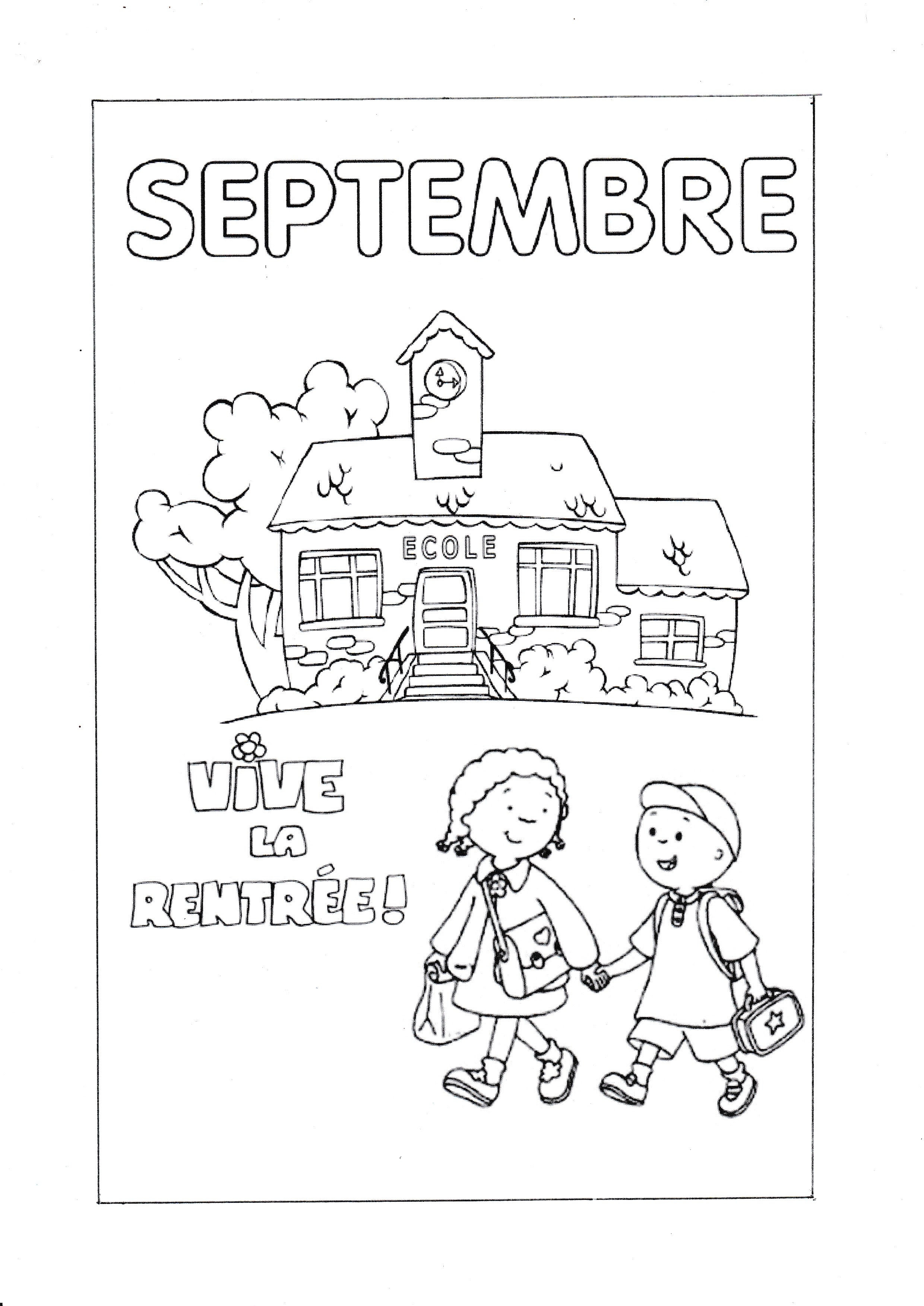 Coloriage du mois de Septembre