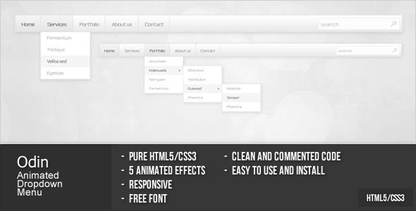 Odin - Animated Dropdown Menu - CodeCanyon Item for Sale