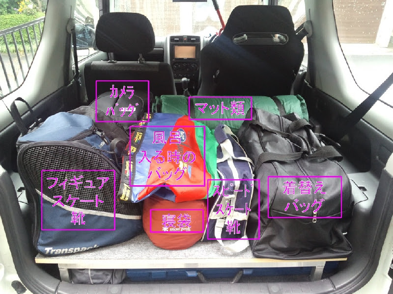 ジムニーjb23 軽井沢 栃木 車中泊旅行3日間