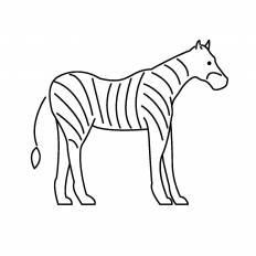 いろいろ シマウマ イラスト 簡単 ごとまわっ