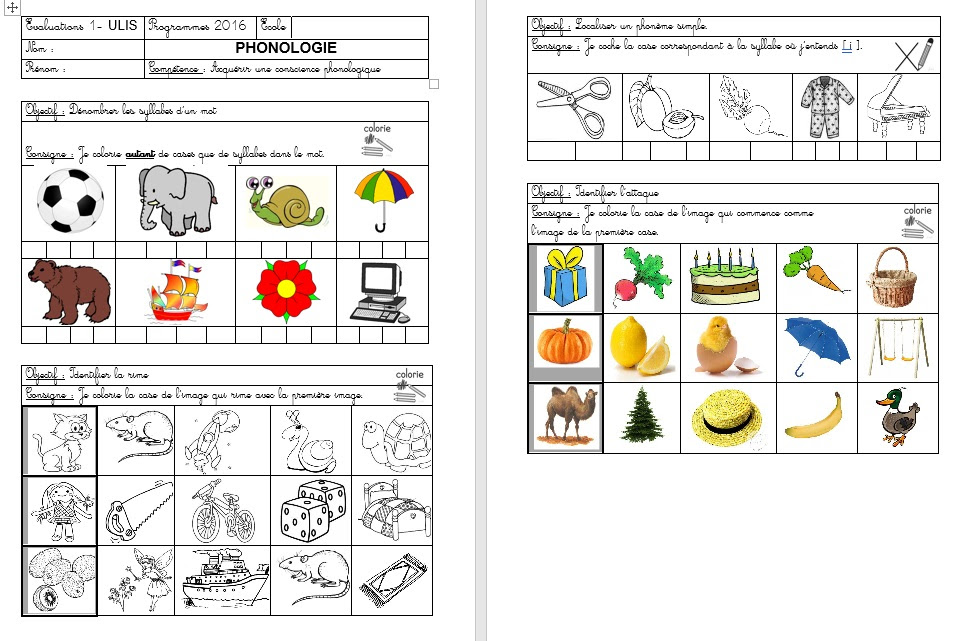 Evaluations Niveau Gs Alice En Ulis