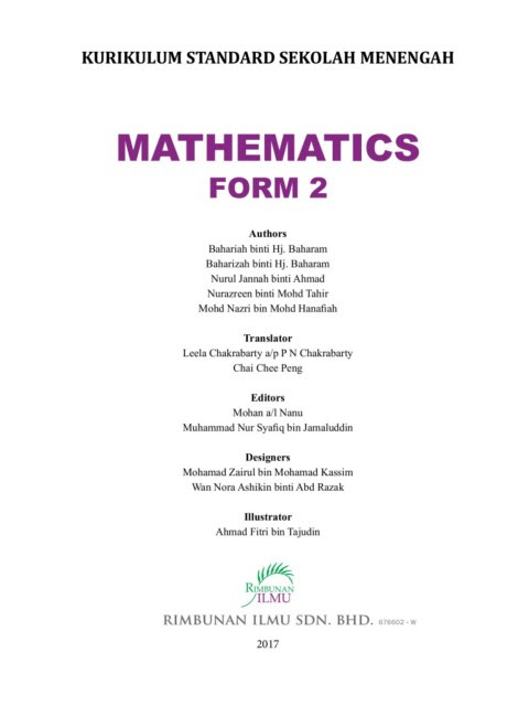 Mathematics Form 2