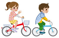 自転車に乗る男性 正面 の画像素材 イラスト素材ならイメージナビ
