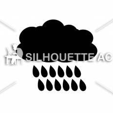 雨 シルエット イラストの無料ダウンロードサイト シルエットac