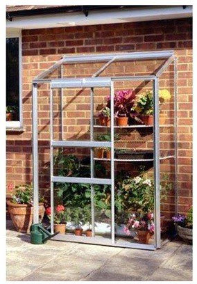 halls greenhouses silver wall horticultural glass lean-to