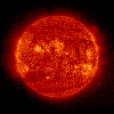 Click for current sun image. Courtesy SOHO (ESA & NASA)