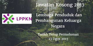 Jawatan Kosong LPPKN 23 Ogos 2017