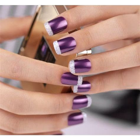 pretty manicures  show   love  purple