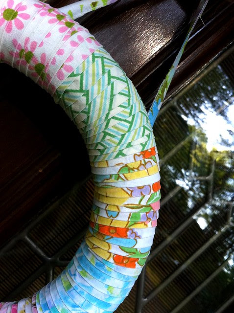 Spring wreath close