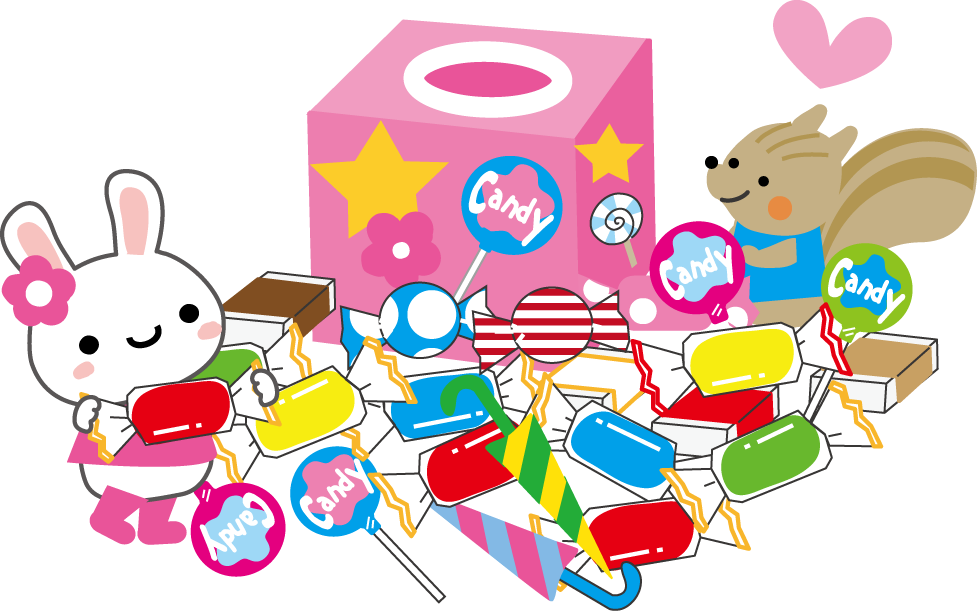 お菓子イラスト お菓子すくい 無料イラスト