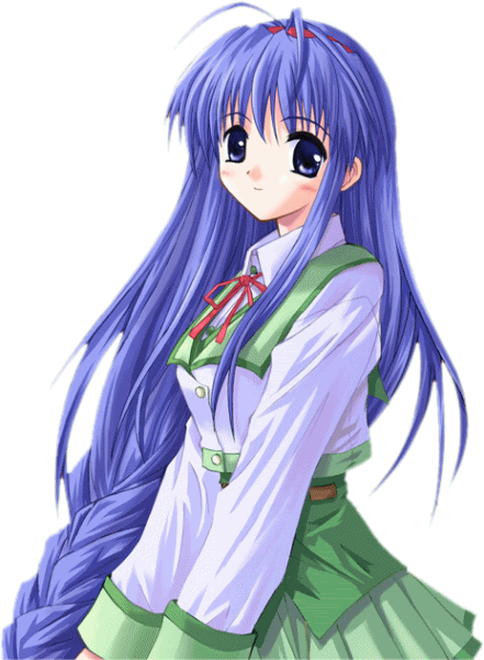 Mangas Fille Avec Une Robe Blanche Et Verte 153
